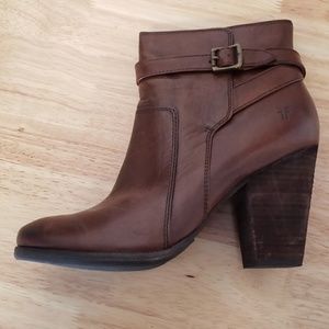 Frye Cognac Booties